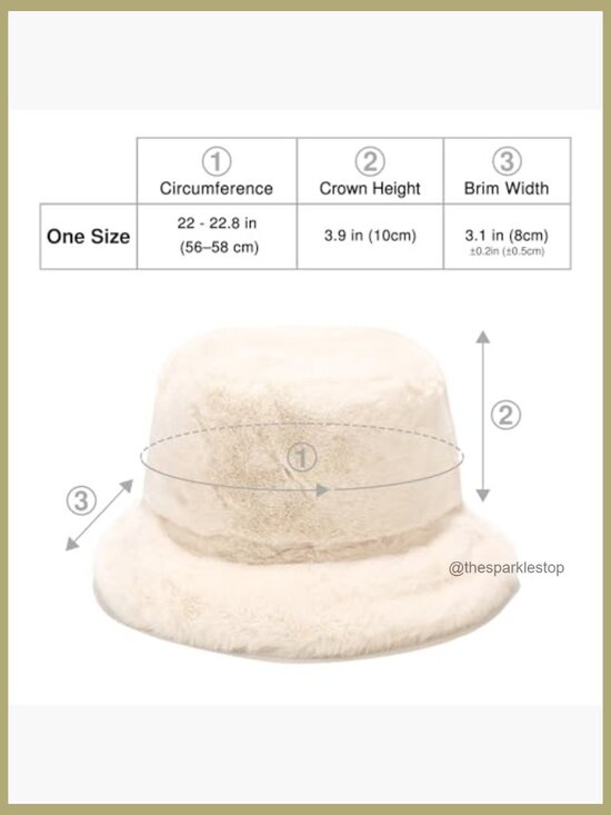 Faux Fur Bucket Hat, Winter Warm Fluffy Hat for Women Men main image 5